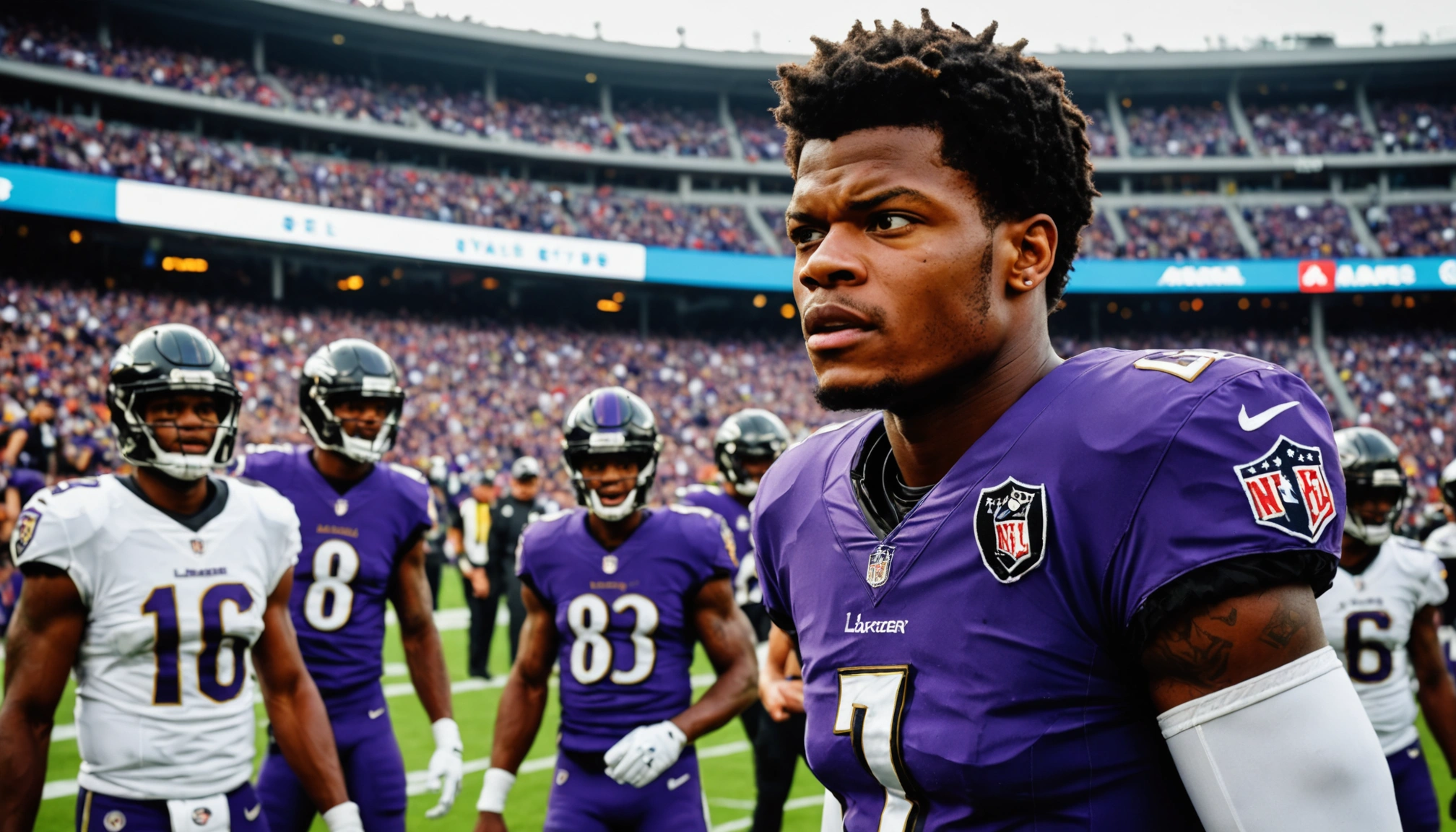 Lamar Jackson apologises for fan shove after touchdown celebration