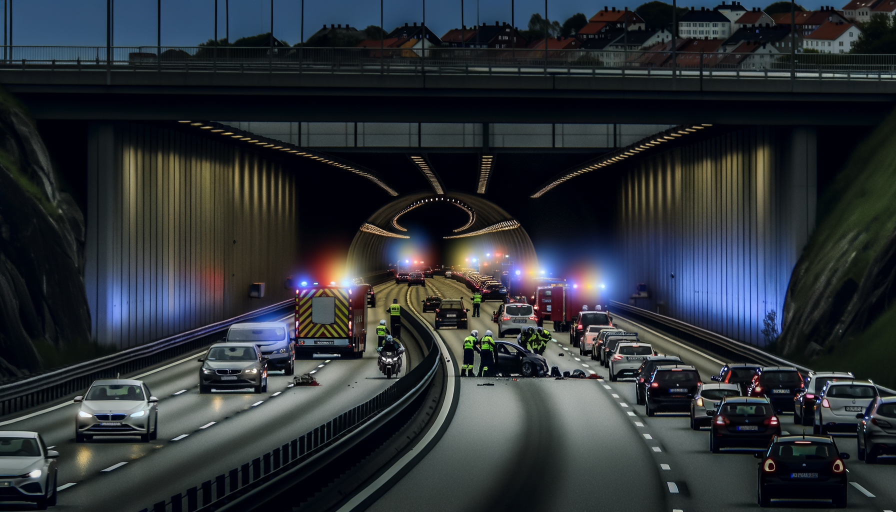 Alvorligt færdselsuheld spærrer øresundsmotorvejen ved tårnbytunnellen