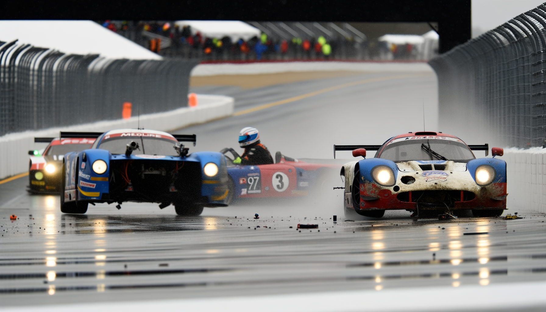 Drivers Battle Treacherous Ice-Like Conditions At Charlotte Roval