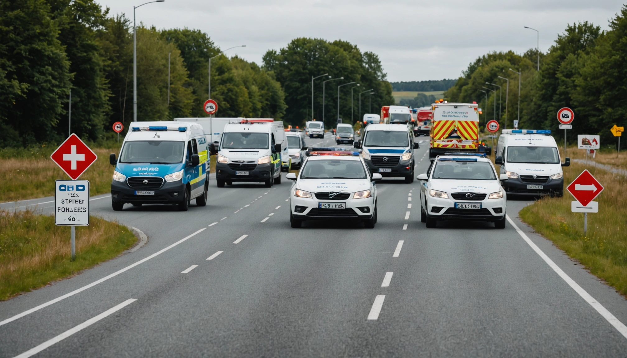 Uheld på rute 14 i Osted spærret i begge retninger