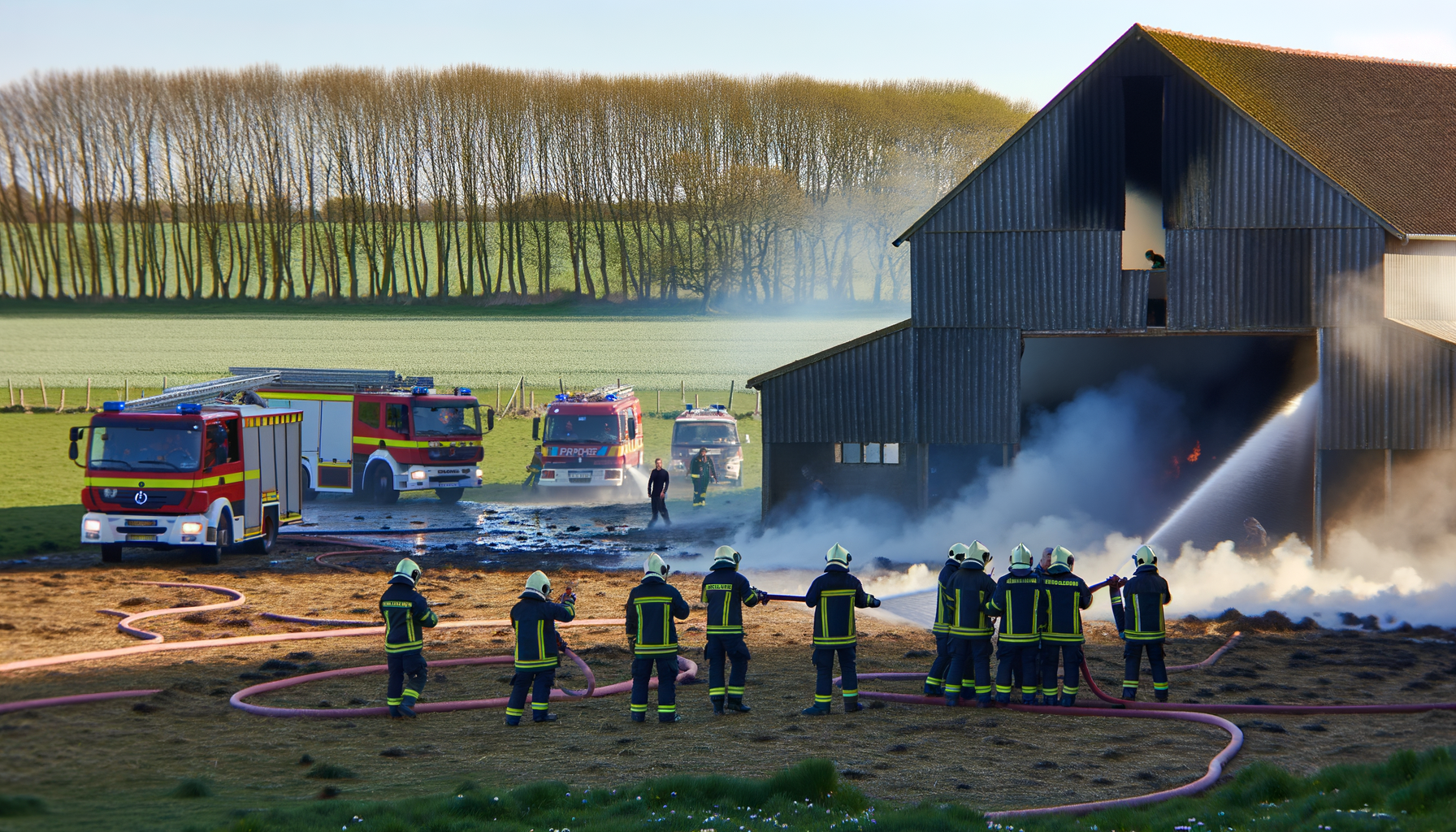 Voldsom brand i Høng: Asbest i taget skaber bekymring