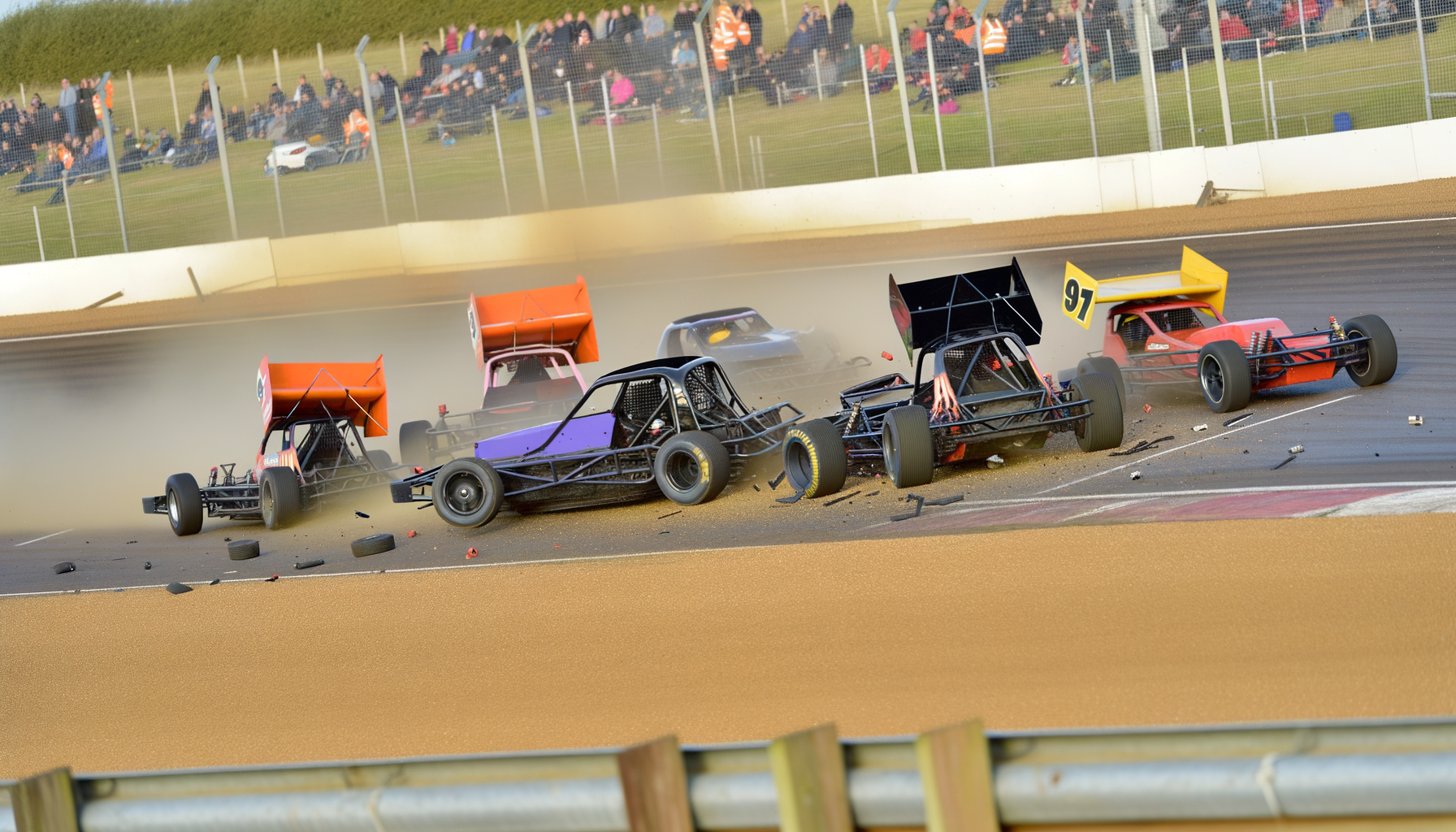 Short Track Chaos: Cars Collide After Field Invert Drama