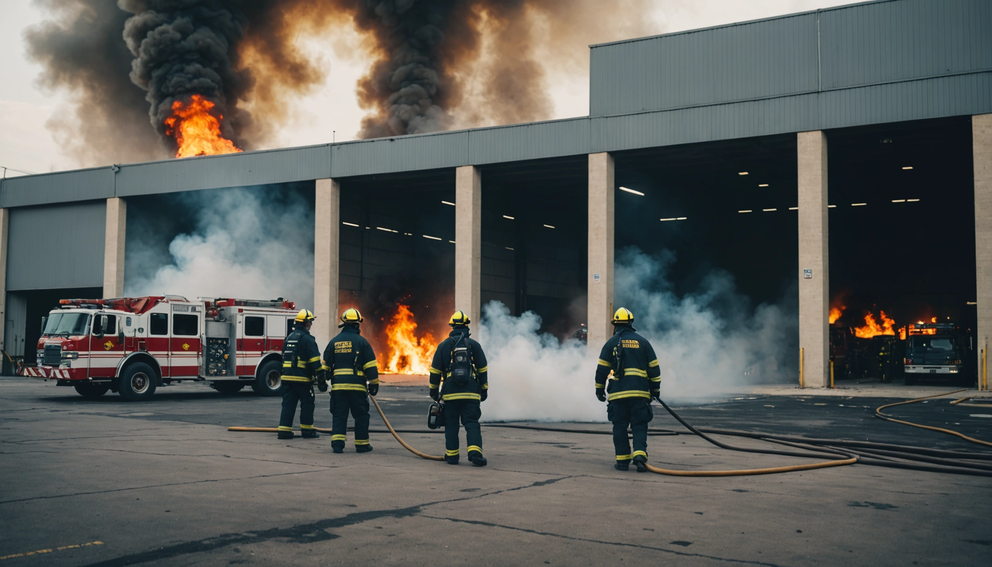 Brand i tom industribygning i Hvidovre: beredskabet arbejder intensivt