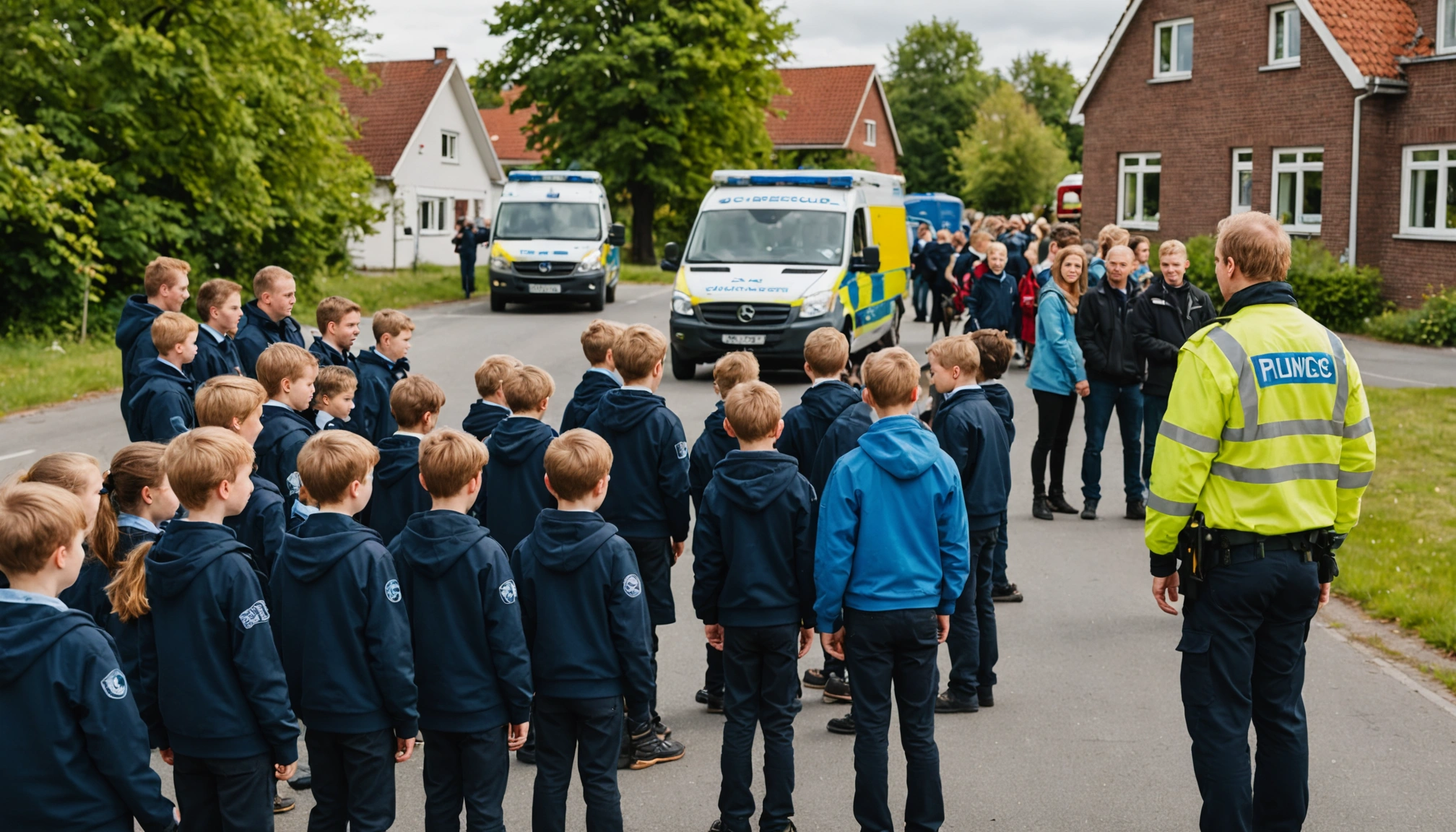 Elev ramt af bil foran Gedved Skole i Horsens