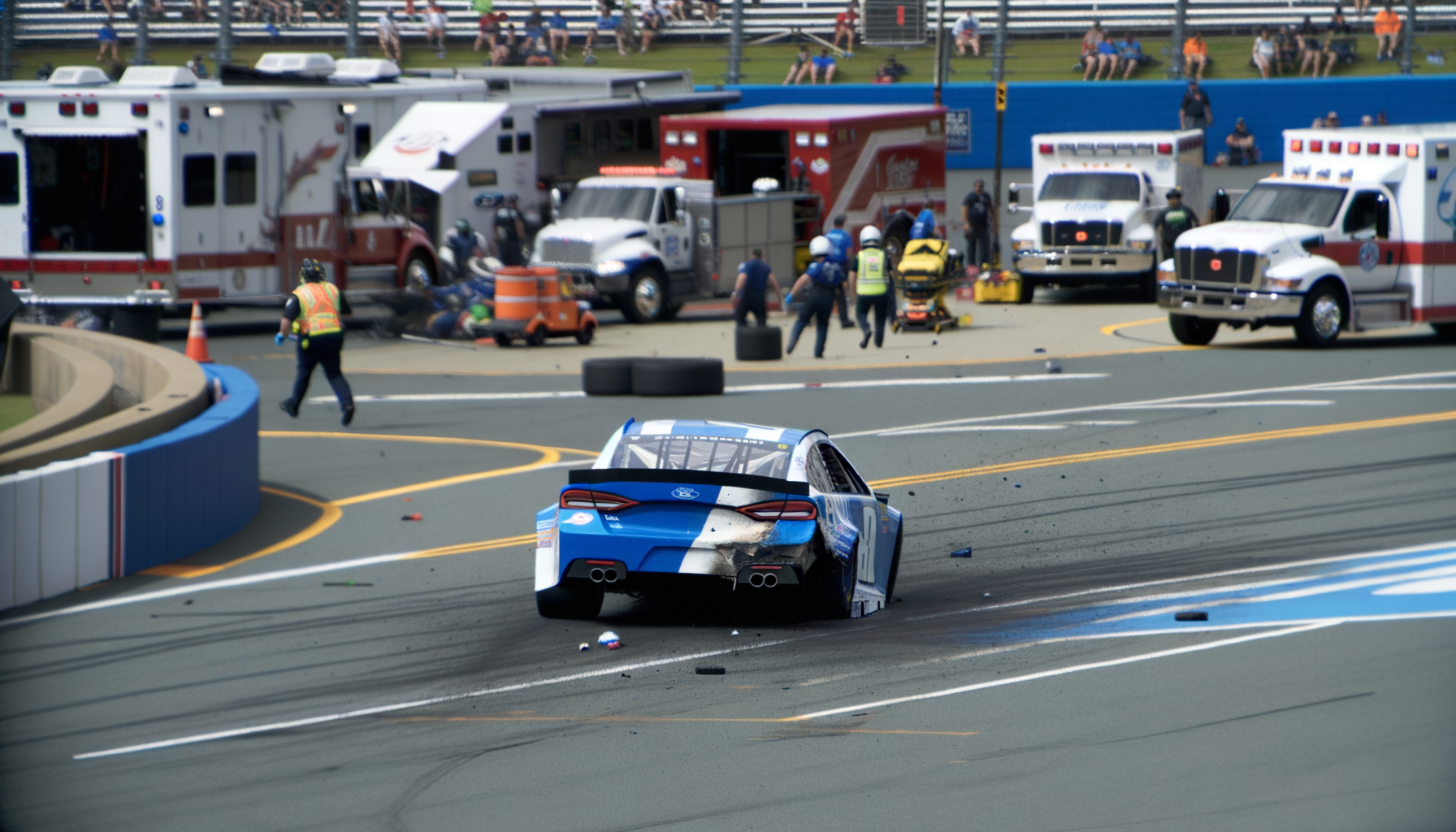 William Byron Uninjured After Shocking Pit Entry Collision