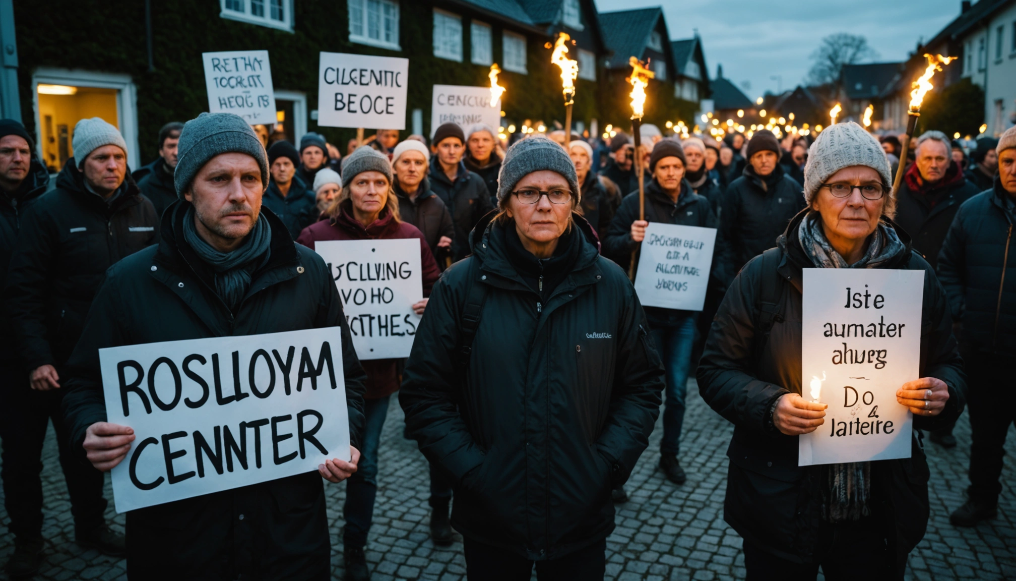 Lokalsamfundet protesterer mod lukning af asylcenter i Jelling