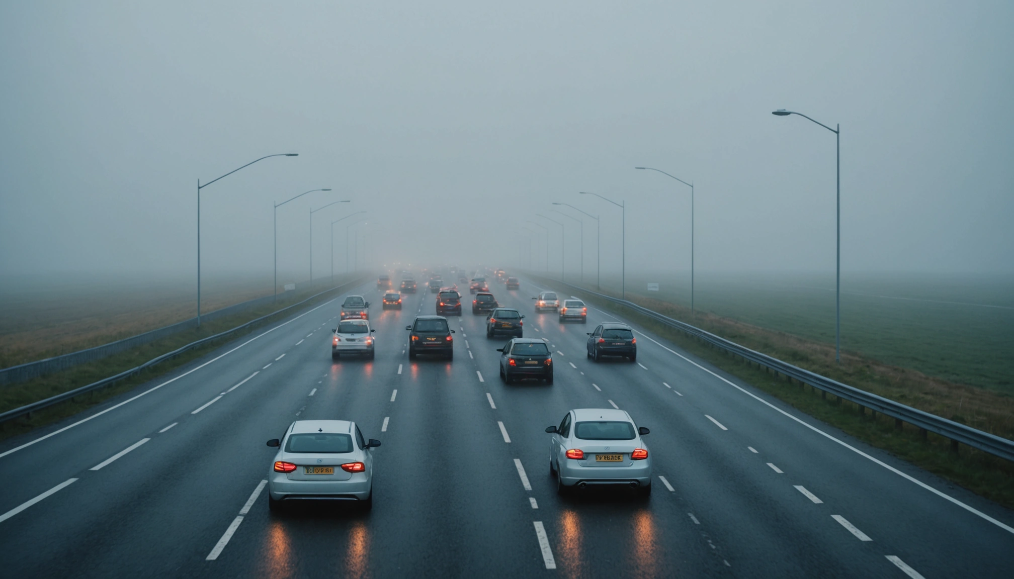 Tæt tåge varslet i trafikken på Sjælland, Fyn og Jylland