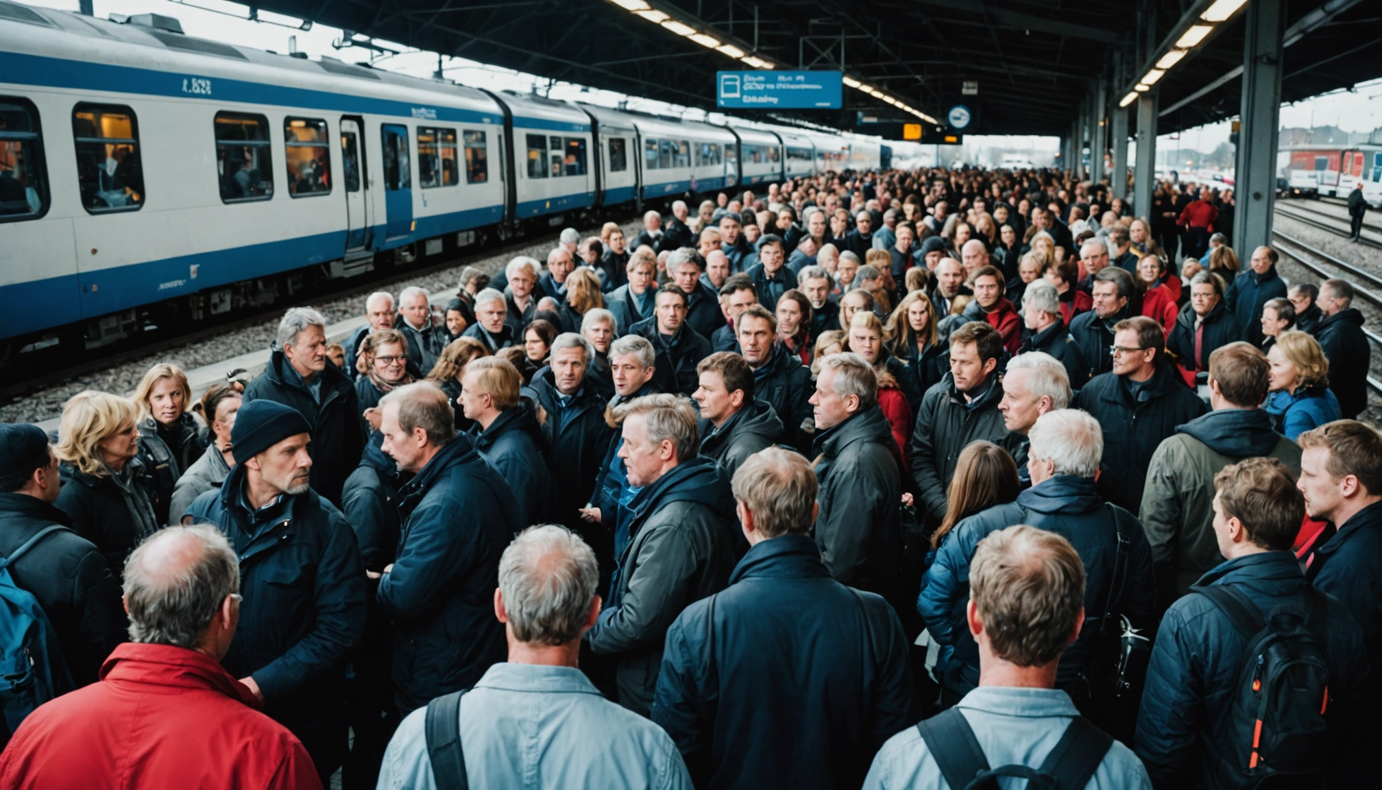 Kaos på Langå station: passagerer strandet i timevis