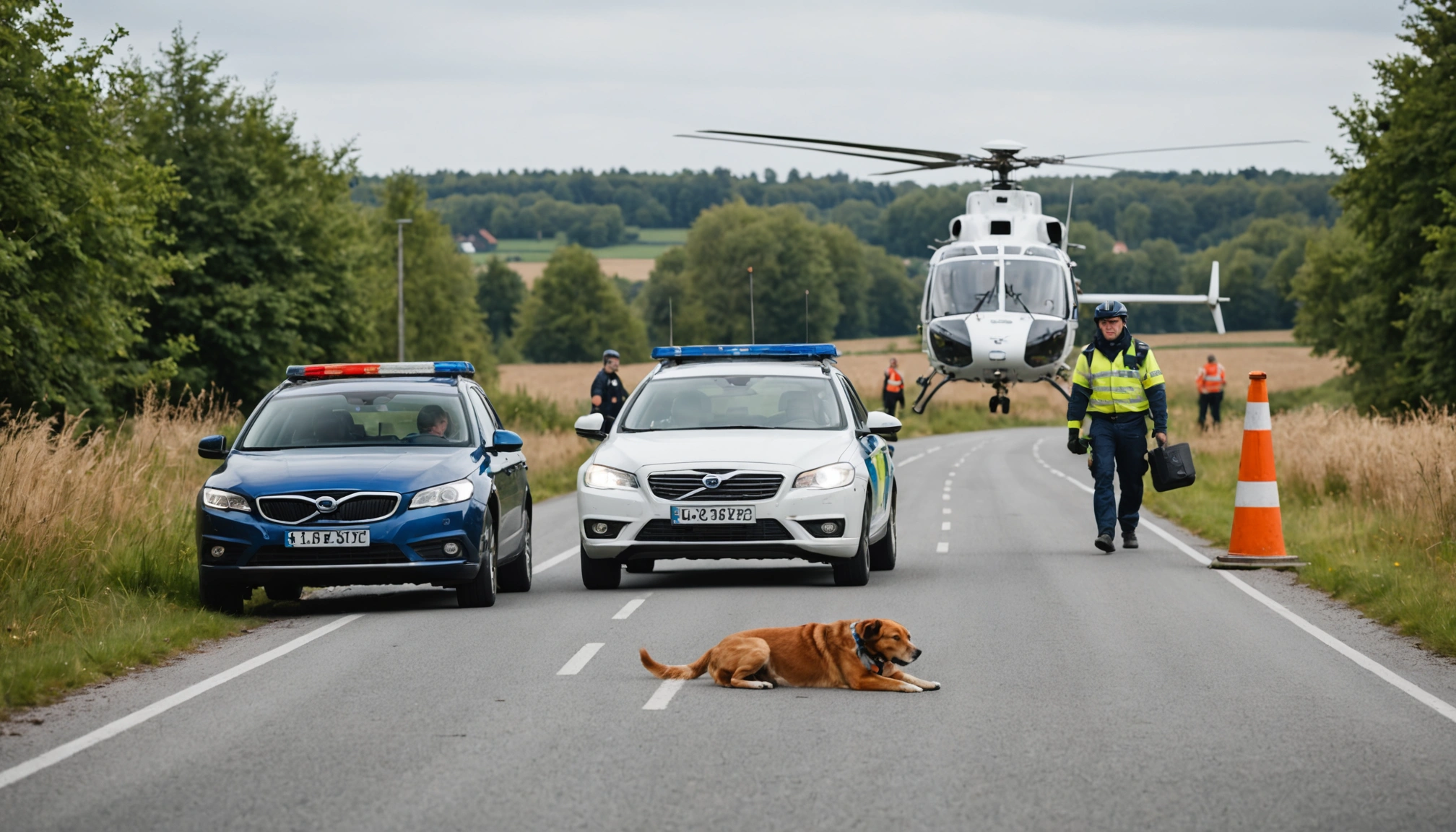 Alvorlig ulykke med bil og fodgænger på Falster