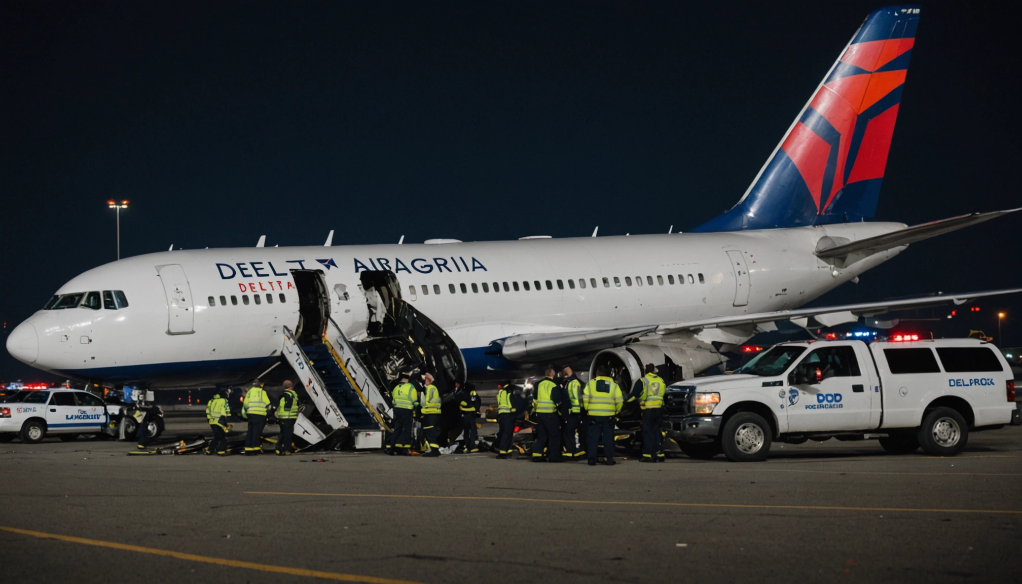 To delta-fly kolliderer i laguardia-lufthavnen uden alvorlige skader