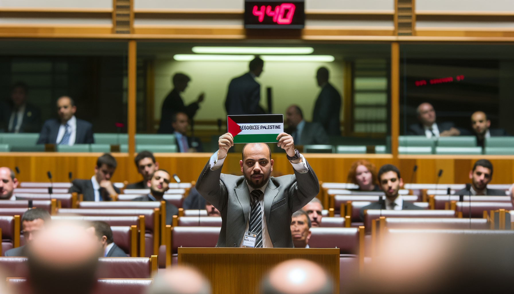 Dramatisk afbrydelse af Trumps tale i Knesset