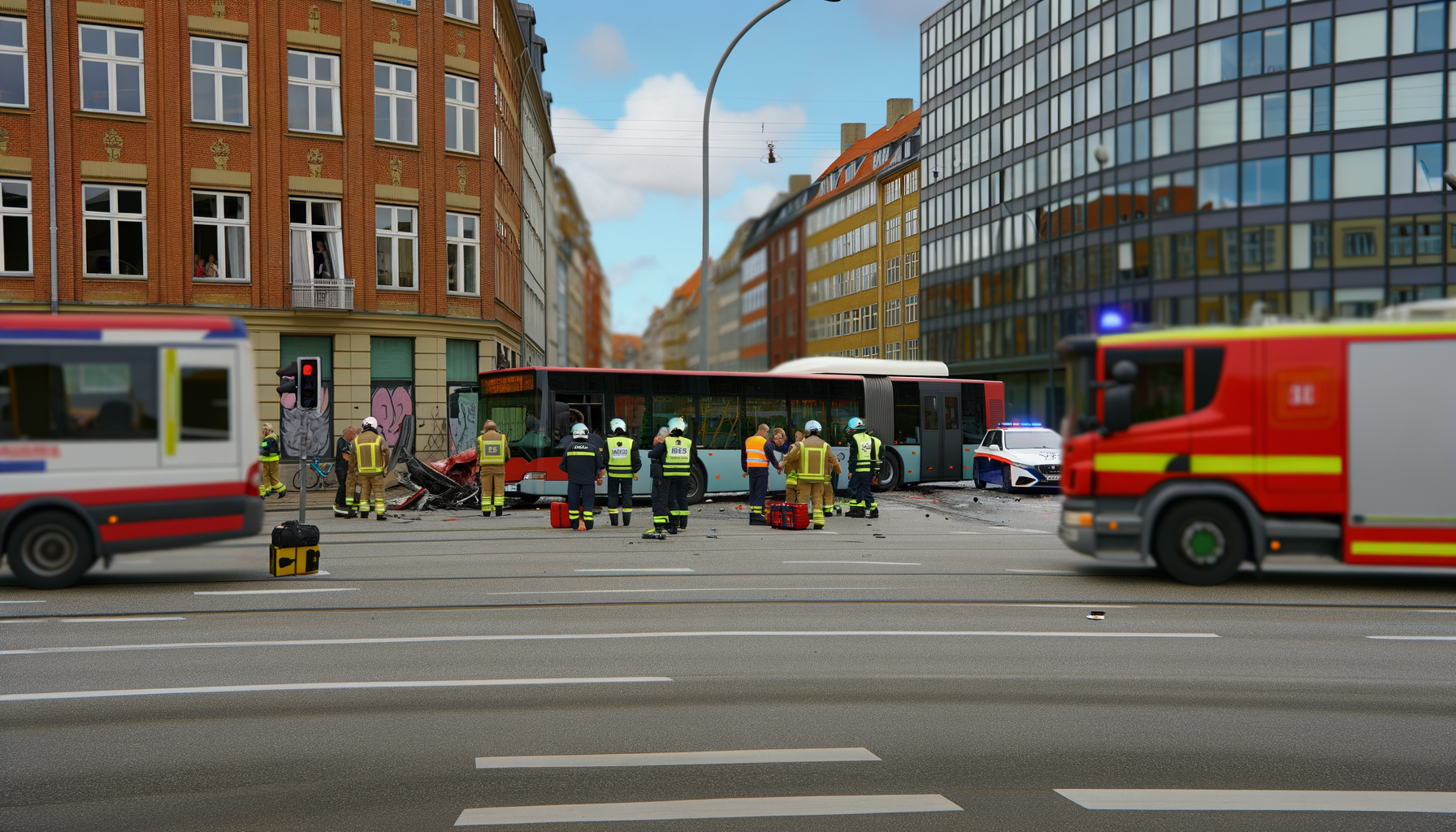 Bybus kører ind i bygning i indre København – 18 på skadestuen