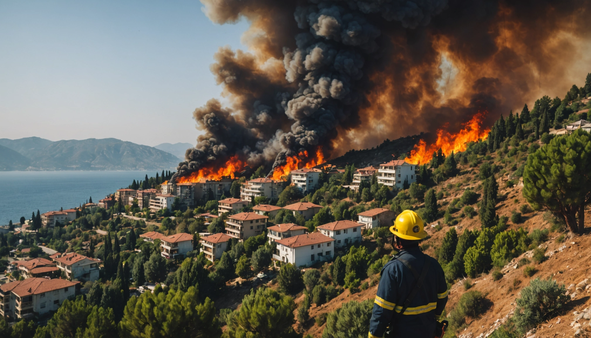 Større skovbrand truer Alanya i Tyrkiet