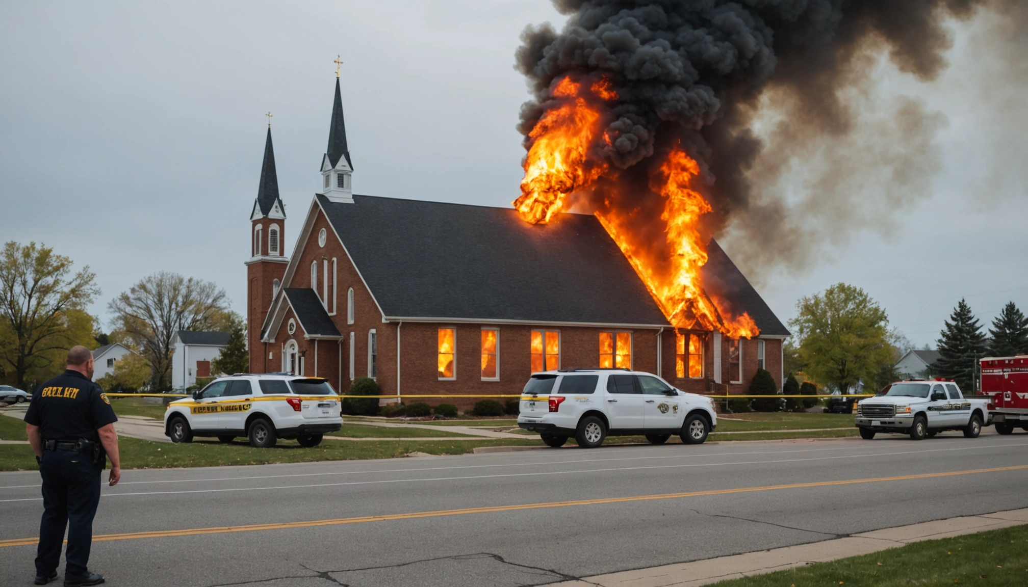 Skyderi og brand i mormonkirke i Michigan dræber fire